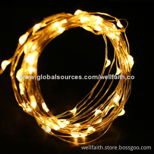 Factory Wholesale X-mas Decorated String Lights with 110V Transformer, 0.6W Rated Power